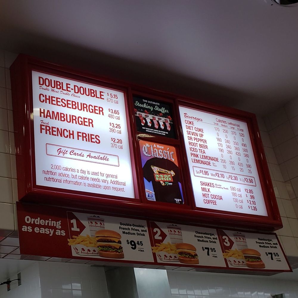 In-N-Out Burger - Menu - Burgers Near Me - Rancho Cucamonga, California