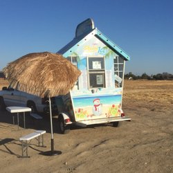 Chris' Shaved Ice - On the corner of Bruceville and Shasta across from the park.