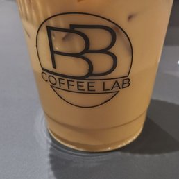 Ice vanilla latte with oatmilk