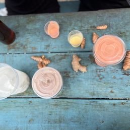 Mamey delight, Nutty Professor, fresh coconut water Mamey delight, Nutty Professor, fresh coconut water