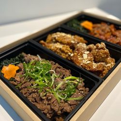 TU:GO - Triple box - Bulgolgi beef, Soy Garlic fried chicken, Spicy pork