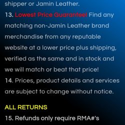 Jamin Leather - It says NON JAMIN BRAND.