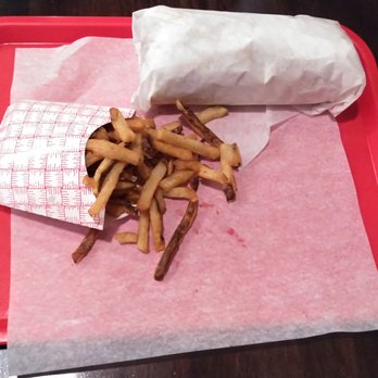 Al's Beef - This is what I had, just as it was brought to the table.  The sandwich is still wrapped. Many of the fries were too short for one's fingers. - Sandwiches Near Me - Chicago, Illinois