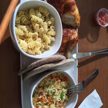 Calif Chicken Cafe - 1/2 chicken with rice and pasta - Salad Near Me - Venice, California
