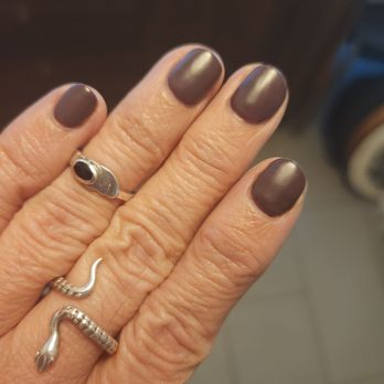 Cali Nails - This is supposed to be matte purple but now it's satin brownish-mauve - Nail Salons Near Me - Phoenix, Arizona