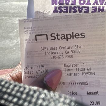 Staples - Needed some ink for my printer. - Printing Services Near Me - Inglewood, California Staples - Needed some ink for my printer. - Printing Services Near Me - Inglewood, California