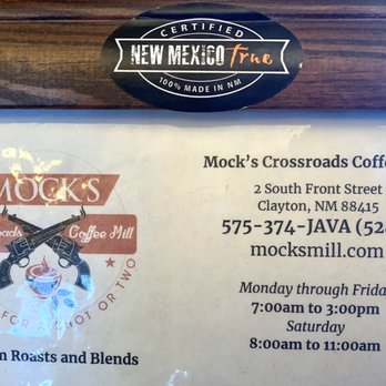 Mock's Crossroads Coffee Mill - Details - Coffee & Tea Near Me - Clayton, New Mexico Mock's Crossroads Coffee Mill - Details - Coffee & Tea Near Me - Clayton, New Mexico