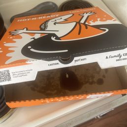 Empty box we ate the pizza as soon as we got home. I went back for 3rds it was devoured. Best pizza in my area. Empty box we ate the pizza as soon as we got home. I went back for 3rds it was devoured. Best pizza in my area.