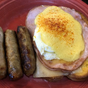 J Christopher's - Pardon Me Madam with sausage links instead of oven-roasted potatoes. - Breakfast & Brunch Near Me - Kennesaw, Georgia
