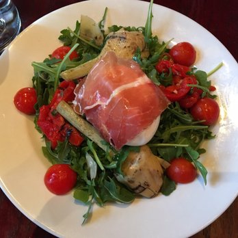 La Foresta - Burrata wrapped in prosciutto with arugula, tomatoes and artichoke - delicious! - Italian Near Me - Killingworth, Connecticut