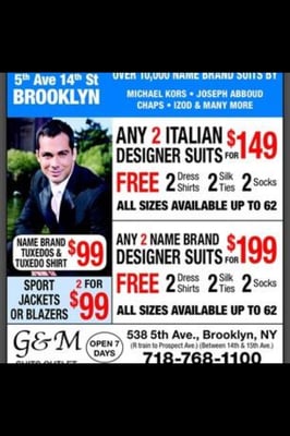 G & M Mens Suits-Fame Mens Suits