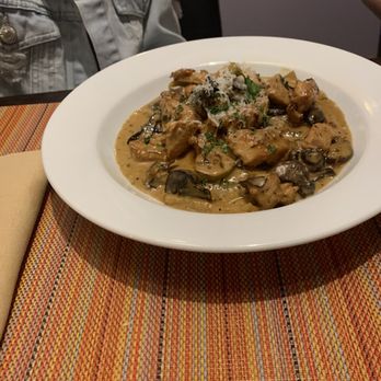 Sermet's Courtyard - Chicken agnolotti in Marsala based sauce - Mediterranean Near Me - Daniel Island, South Carolina