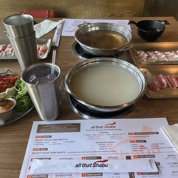 All That Shabu - Ordered the spicy beef and beef bone soup base. They said those are the most popular soup bases. - Buffets Near Me - Alhambra, California All That Shabu - Ordered the spicy beef and beef bone soup base. They said those are the most popular soup bases. - Buffets Near Me - Alhambra, California