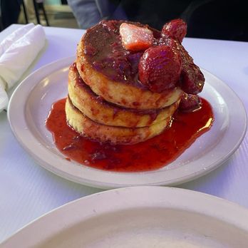 Cafe Weekend - Strawberry pancakes - Breakfast & Brunch Near Me - Allston, Massachusetts