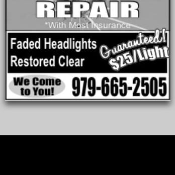 American Windshield Repair - Faded Headlights Restored Clear..Guaranteed! - Auto Detailing Near Me - Clute, Texas