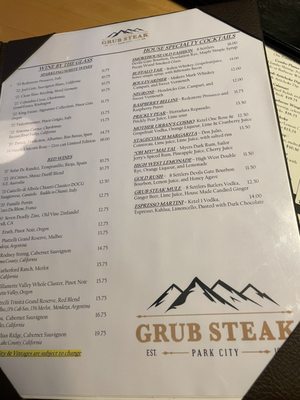 Menu photo 8 Grub Steak Restaurant Park City, UT Menu photo 8 Grub Steak Restaurant Park City, UT