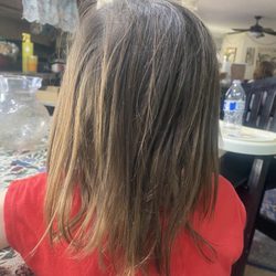Sally Beauty - Her hair before. (This is conditioned and brushed)