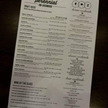 Perennial on Lockwood - Menu - Breweries Near Me - Saint Louis, Missouri Perennial on Lockwood - Menu - Breweries Near Me - Saint Louis, Missouri