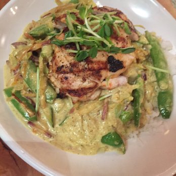 Rocking V Cafe - Smooth, creamy, nicely spiced, and crunchy chicken curry. - New American Near Me - Kanab, Utah Rocking V Cafe - Smooth, creamy, nicely spiced, and crunchy chicken curry. - New American Near Me - Kanab, Utah