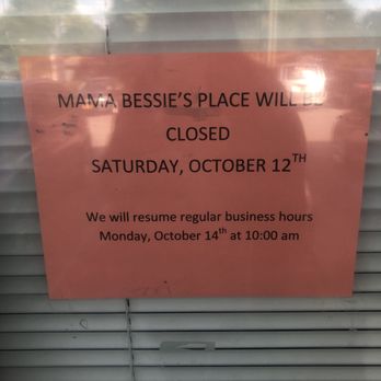 Mama Bessie's Place - So people don't have to waste gaslyft money to come patronize your business. Keep people abreast on sudden closings! - Spiritual Shop Near Me - Charlotte, North Carolina
