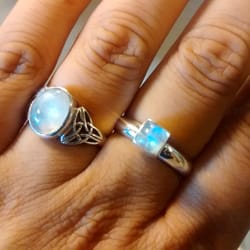 Gertrude Zachary Jewelry - Happy with my square rainbow moonstone ring :)