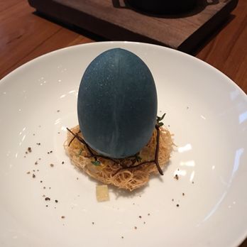 Dinner by Heston Blumenthal - Egg in verajuice presentation is exquisite - Australian Near Me - Southbank, VIC