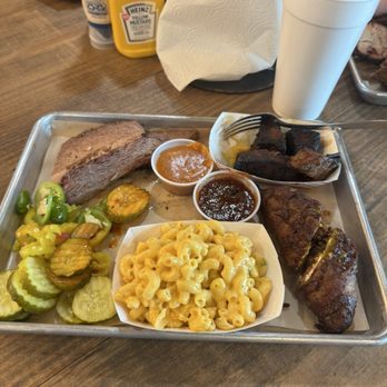 OAK'D BBQ - 2-Meat Plate with Bacon Wrap Stuffed Jalapeños. Flavor was awesome! - Barbeque Near Me - Dallas, Texas OAK'D BBQ - 2-Meat Plate with Bacon Wrap Stuffed Jalapeños. Flavor was awesome! - Barbeque Near Me - Dallas, Texas