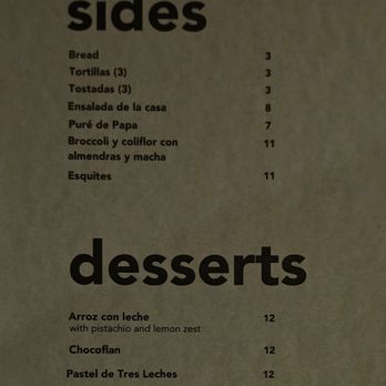 Origen - Back page of the menu - New Mexican Cuisine Near Me - San Diego, California Origen - Back page of the menu - New Mexican Cuisine Near Me - San Diego, California