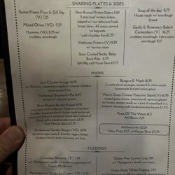 The Troubadour - Menu-card