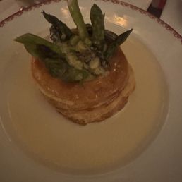 Morel mushroom with asparagus