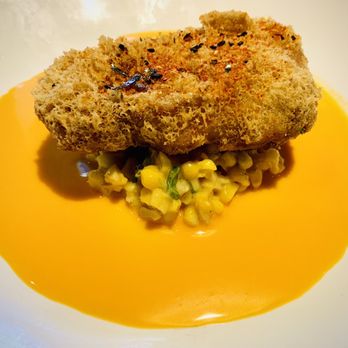 S.K.Y. - Organic Fried Chicken w/ Habanero Butter & Creamed Corn - New American Near Me - Chicago, Illinois S.K.Y. - Organic Fried Chicken w/ Habanero Butter & Creamed Corn - New American Near Me - Chicago, Illinois