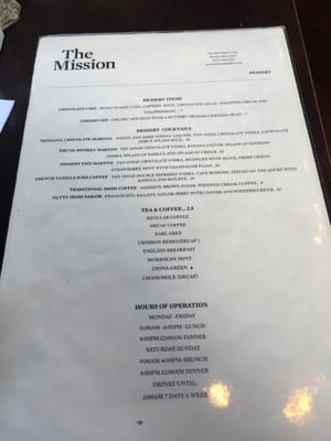 Menu photo 8 The Mission Bar & Grill Boston, MA Menu photo 8 The Mission Bar & Grill Boston, MA