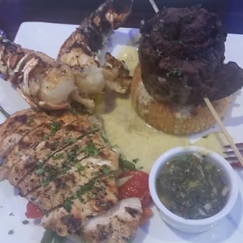 Travesias - Lobster. Chicken and skirt stake with yuka mash amazing - Latin American Near Me - Bronx, New York Travesias - Lobster. Chicken and skirt stake with yuka mash amazing - Latin American Near Me - Bronx, New York