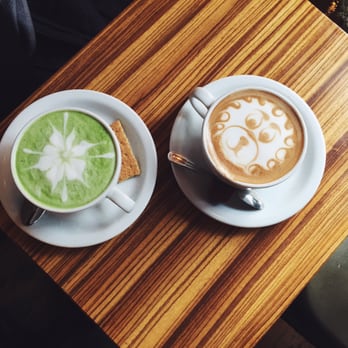 Moore Coffee Shop - Matcha green tea latte (too sweet) and Nutella mocha (couldn't taste the Nutella) - Coffee & Tea Near Me - Seattle, Washington Moore Coffee Shop - Matcha green tea latte (too sweet) and Nutella mocha (couldn't taste the Nutella) - Coffee & Tea Near Me - Seattle, Washington