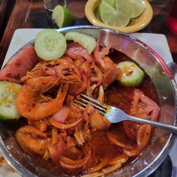 HELLA SPICY, NOT WHAT I WAS EXPECTING. SERVICE WAS EXTREMELY SLOW. CUCARACHAS . I COMPLAINED to DIFFERENT WAITERS.they didn't care.