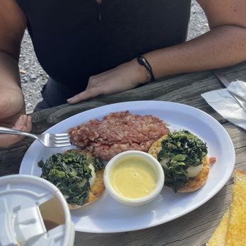 Two Guys Local Bites - Eggs Florentine - American Near Me - Preston Hollow, New York Two Guys Local Bites - Eggs Florentine - American Near Me - Preston Hollow, New York