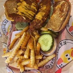 Chicken strips with fries