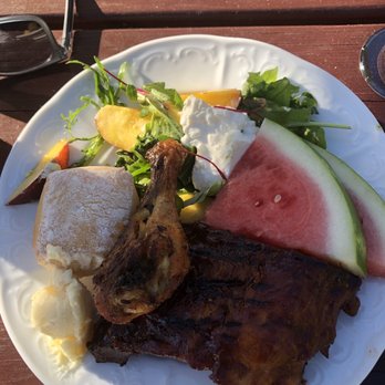 Trail Creek Cabin - a plate of food on a picnic table - American Near Me - Sun Valley, Idaho Trail Creek Cabin - a plate of food on a picnic table - American Near Me - Sun Valley, Idaho