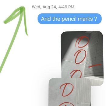 AG Stone & Tile - Pictures of the pencil marks from his installers measuring on expensive white tile - Flooring Near Me - San Diego, California