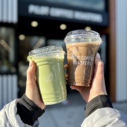 Pilot Coffee Roasters - iced matcha latte & iced mocha
