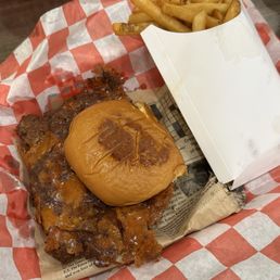 Juicy #3 Juicy Lucy and Straight-Cut Fries. Juicy #3 Juicy Lucy and Straight-Cut Fries.