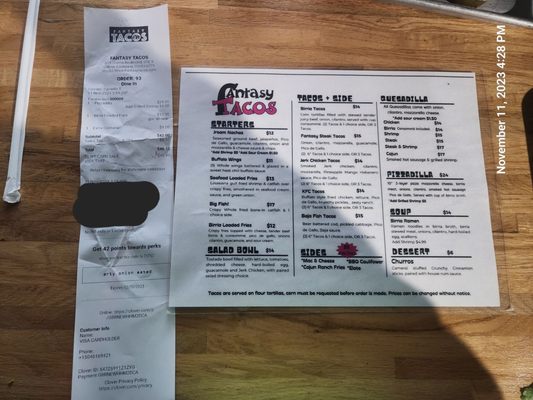 Menu photo 3 Fantasy Tacos Gretna, LA
