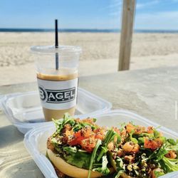 The Bagel Baker - Avocado toast and Italian Sweet Cream Iced Tea