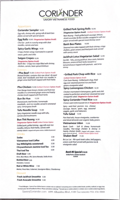 Menu photo 7 Coriander Vietnamese Restaurant Sacramento, CA Menu photo 7 Coriander Vietnamese Restaurant Sacramento, CA