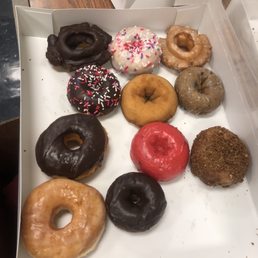 Assortment of donuts... some were already taken before the pic!! Assortment of donuts... some were already taken before the pic!!