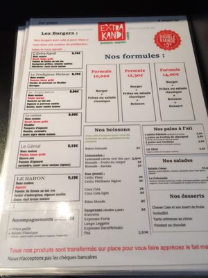 Menu photo 1 Extra Kandi Paris, 75 Menu photo 1 Extra Kandi Paris, 75