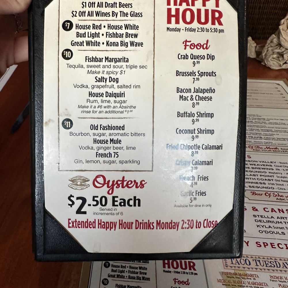 FishBar - Happy hour - Seafood Near Me - Manhattan Beach, California