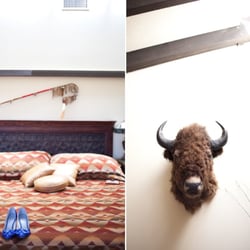 The Condor's Nest Ranch - Fun decor inside the master bedroom [photos by Daisy Varley]