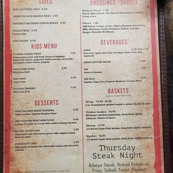 J’s Tavern - menu1 - Burgers Near Me - Hattiesburg, Mississippi
