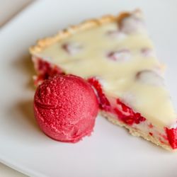 Connections Cafe - White Chocolate Raspberry Tart